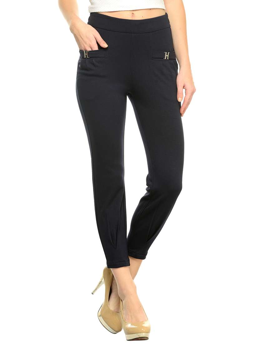 navy blue cotton jegging - 13096888 -  Zoom Image - 0