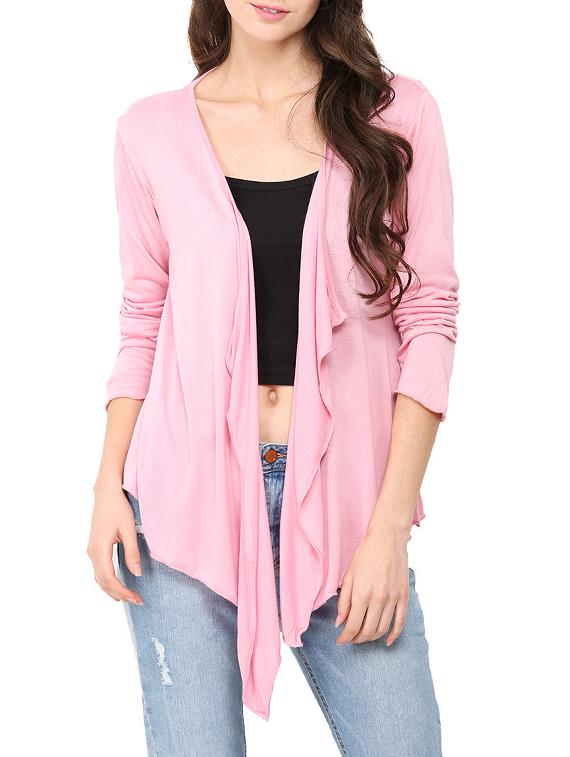 pink viscose shrug - 13117637 -  Zoom Image - 0