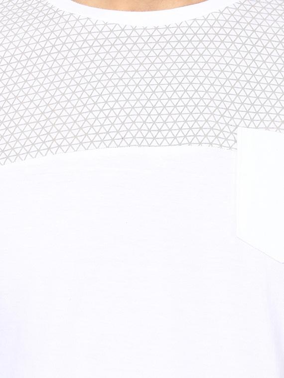 mufti mens white mid rise slim fit tshirts - 13119255 - Standard Image - 3