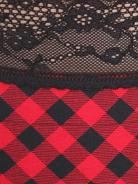 red checkered cotton bikni panty - 13119616 - Standard Image - 3