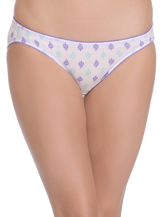 white printed cotton panty - 13119624 - Zoom Image - 0