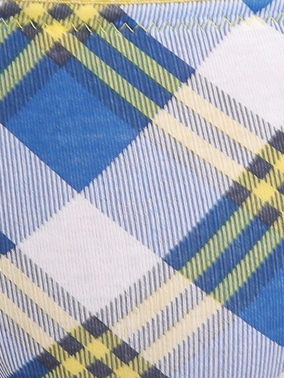 blue checkered cotton panty - 13119628 - Standard Image - 3