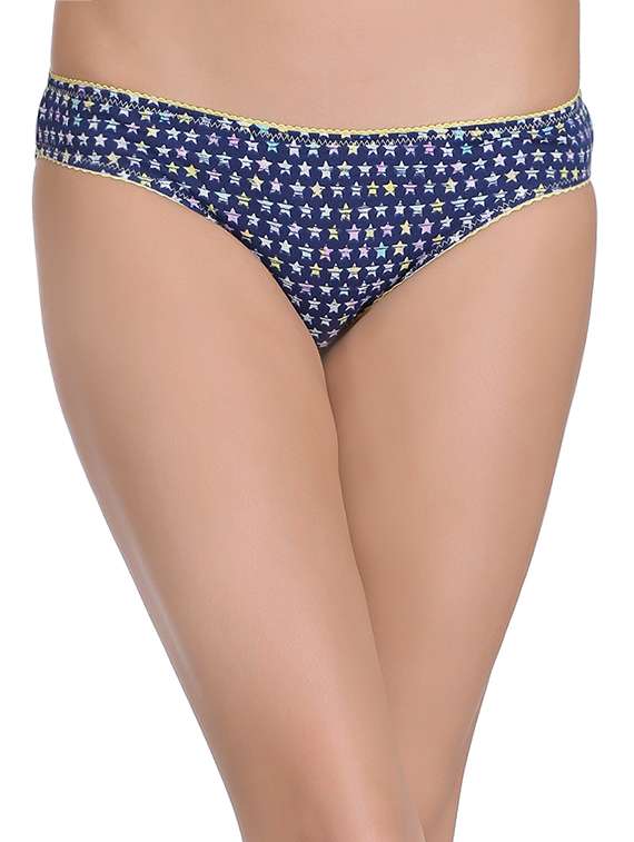 blue printed cotton panty - 13119634 -  Zoom Image - 0