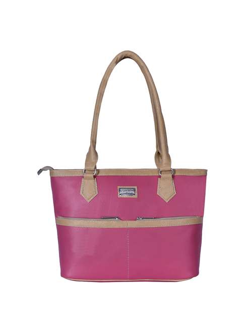 pink leatherette handbag - 13123286 - Standard Image - 0