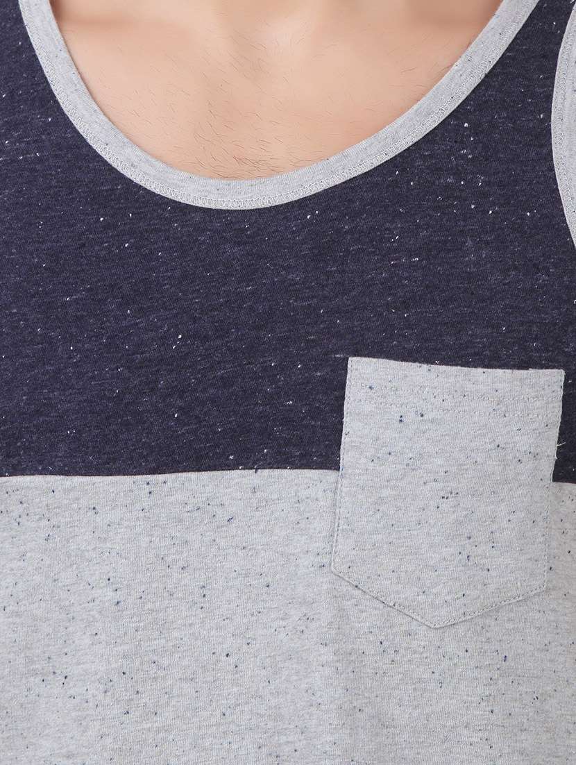 navy blue cotton blend vest - 13123820 -  Standard Image - 3