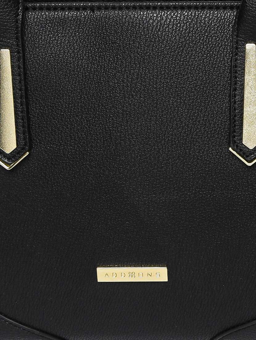 black leatherette handbag - 13128213 - Standard Image - 3