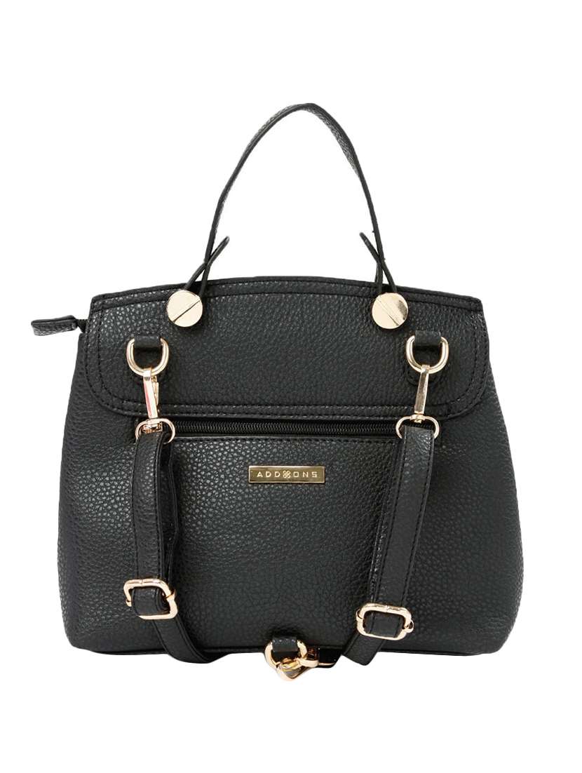 black leatherette handbag - 13128214 - Zoom Image - 0