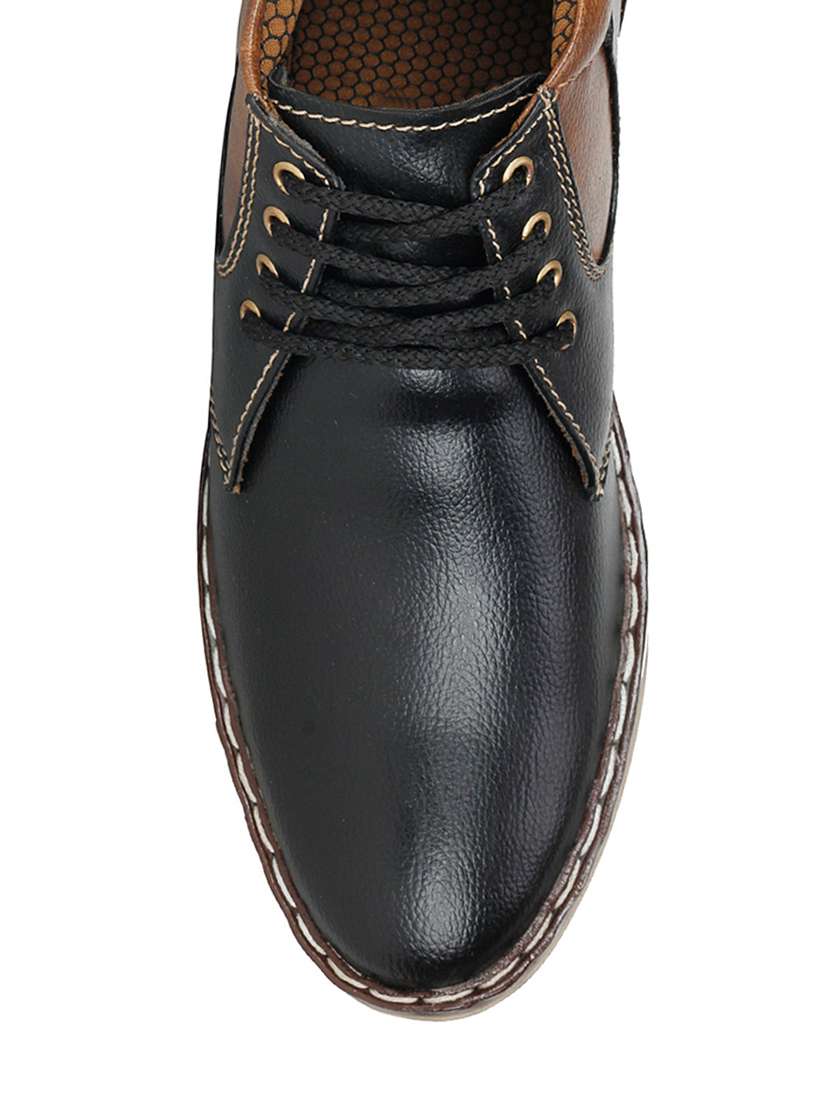 black leatherette lace up shoe - 13131619 - Standard Image - 3