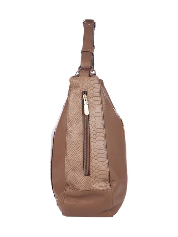 brown leatherette handbag - 13132453 - Standard Image - 3