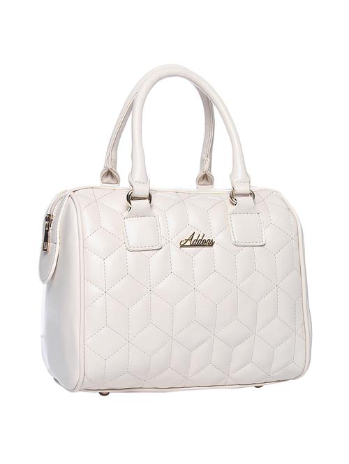 cream leatherette handbag - 13132459 - Standard Image - 0