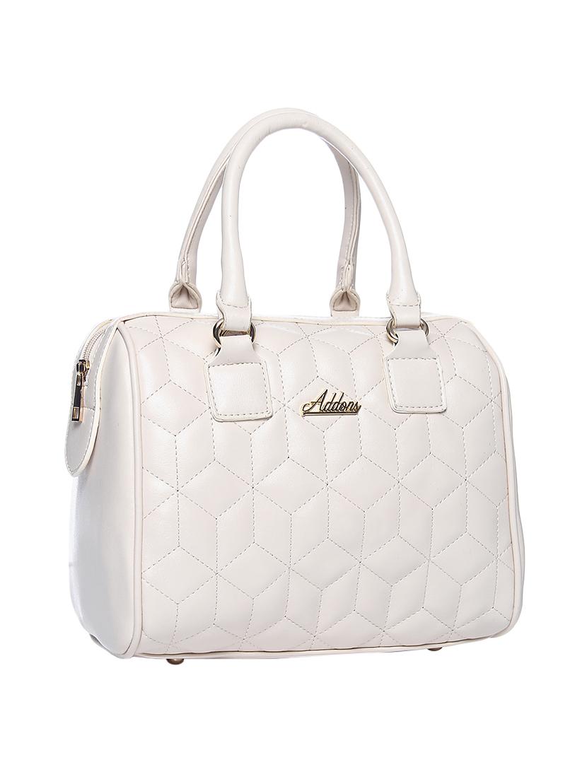 cream leatherette handbag - 13132459 - Zoom Image - 0