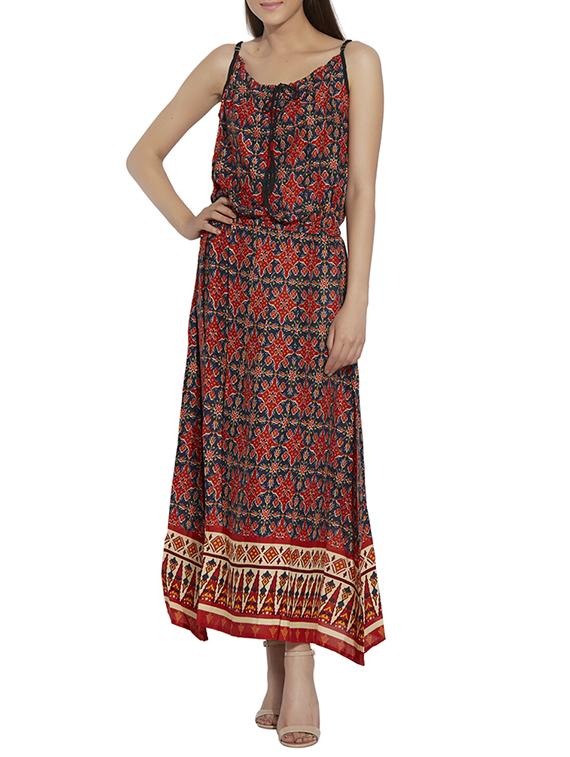 multicolor rayon maxi dress - 13142008 - Zoom Image - 0