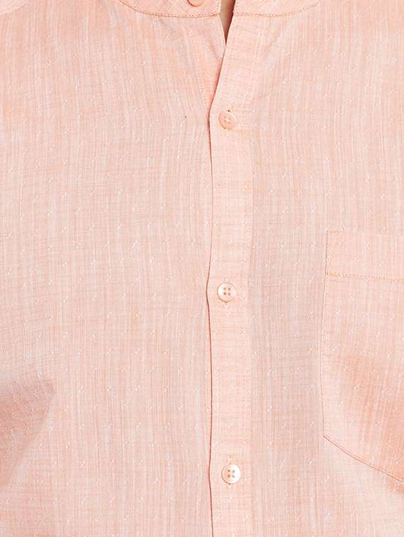orange cotton formal shirt - 13144311 - Standard Image - 3
