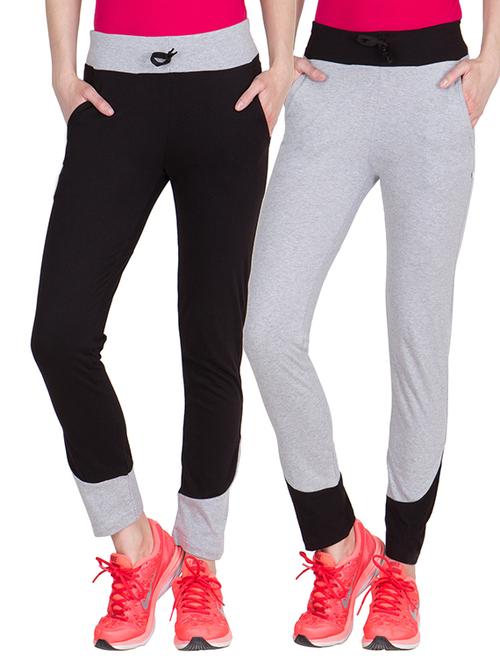 multi colored cotton blend track pant combo - 13144532 -  Standard Image - 0