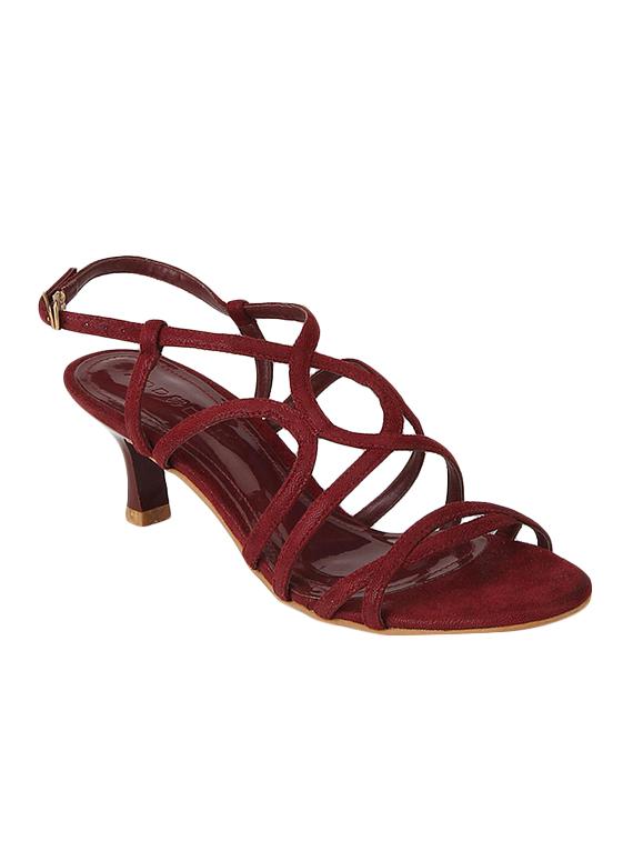 maroon pu back strap sandals - 13146112 -  Zoom Image - 0