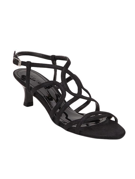 black pu back strap sandals - 13146113 -  Zoom Image - 0