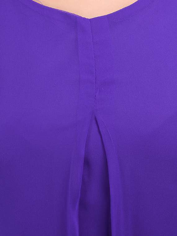 purple georgette top - 13146759 - Standard Image - 3