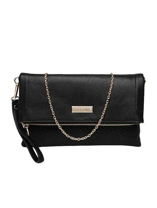 black leatherette clutch - 13149369 - Standard Image - 0