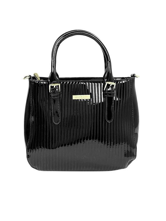 black leatherette handbag - 13149372 -  Zoom Image - 0