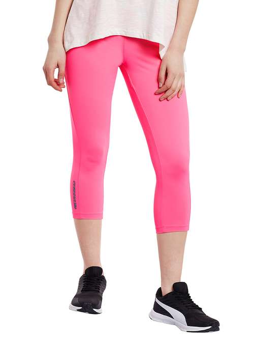 pink polyester sports capris - 13154007 -  Standard Image - 0