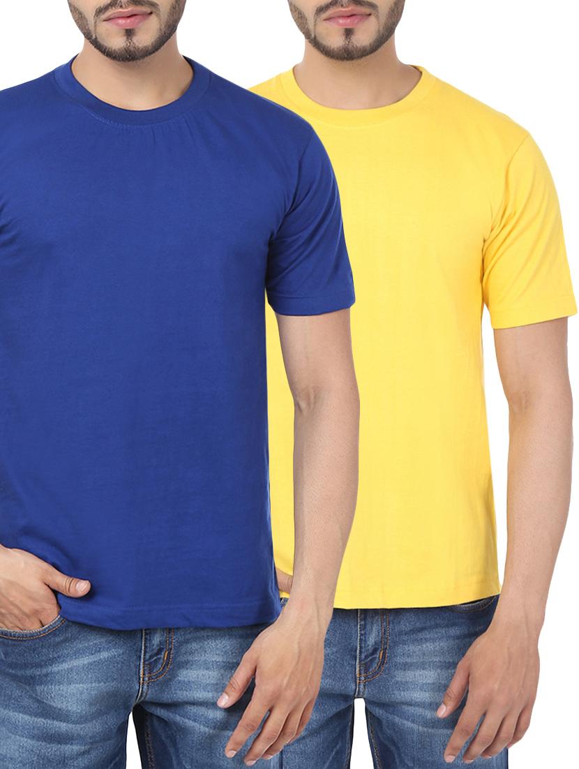 multi colored set of 2 cotton t-shirt
