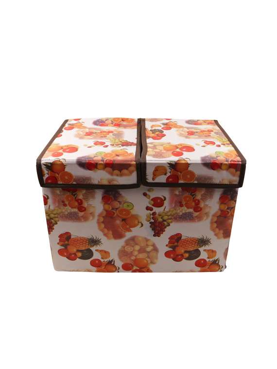 home candy fruits dual compartment foldable storage box