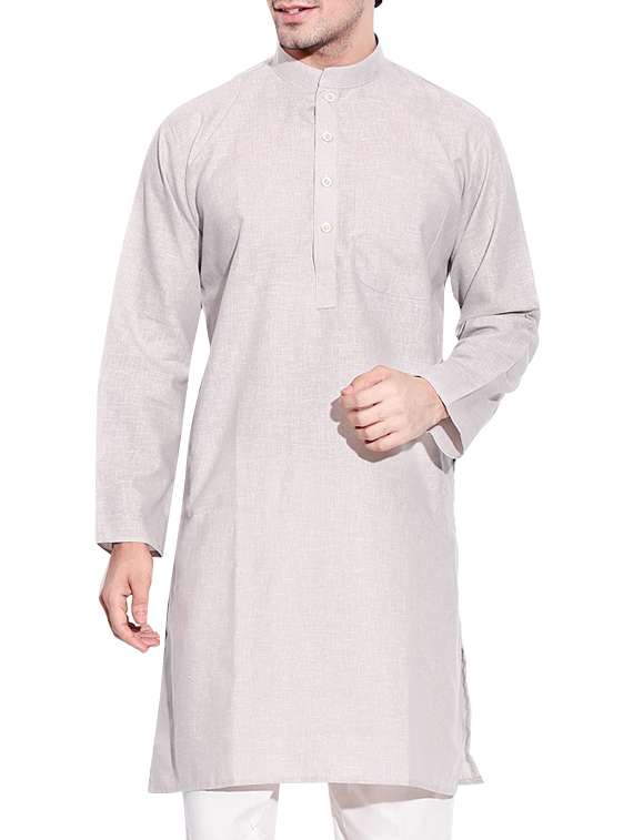 grey cotton kurta pyjama set