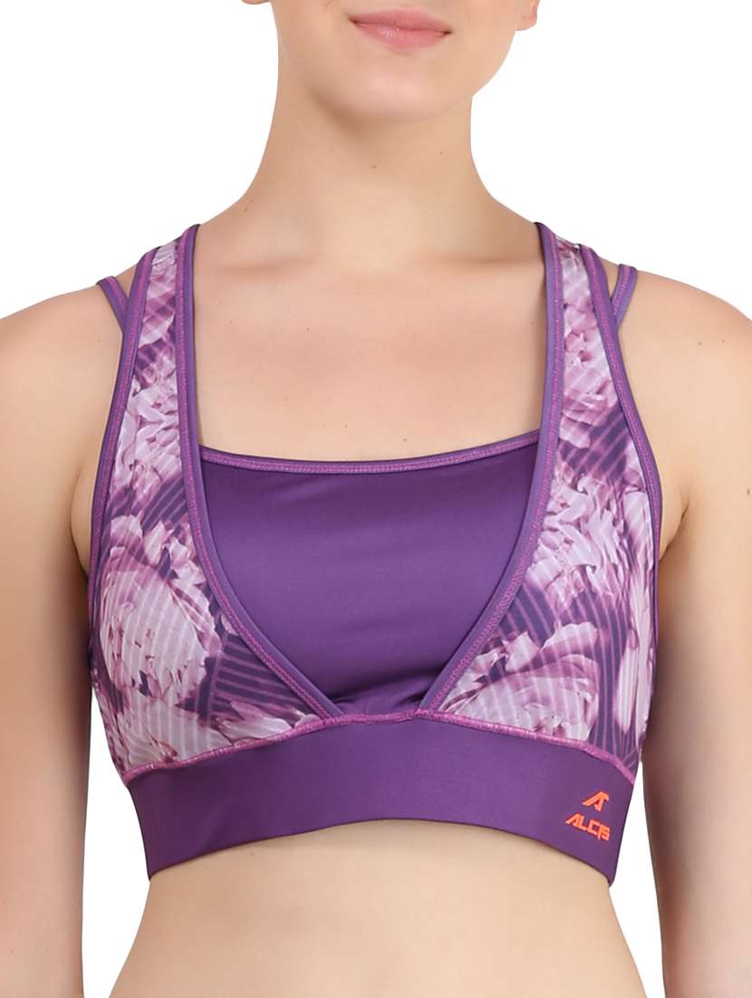 purple sports bra