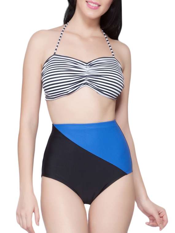 multi colored polyester bikini