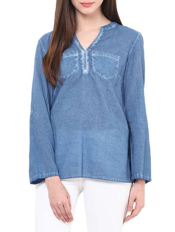 blue cotton top