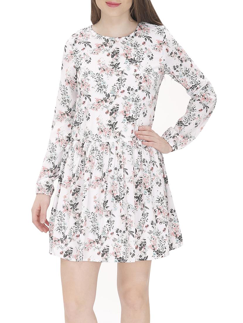 white printed dress - 13163513 - Zoom Image - 0