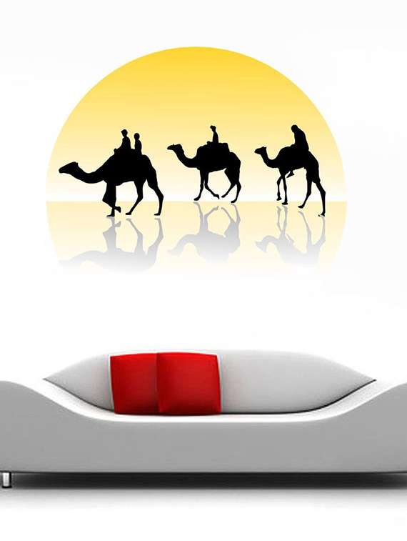wall sticker (sunset camel,wall covering area 23 x 23 inch) - 13165054 - Zoom Image - 0