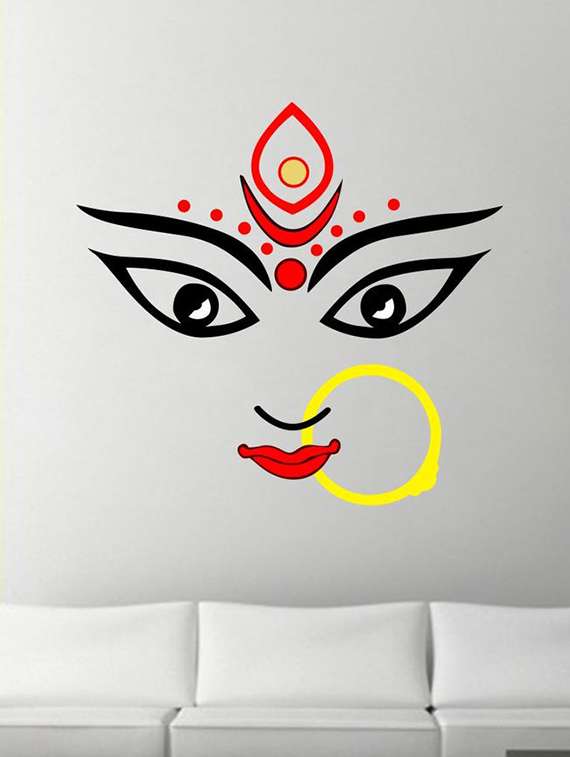 wall sticker (durga ma,wall covering area  23 x 24 inch)