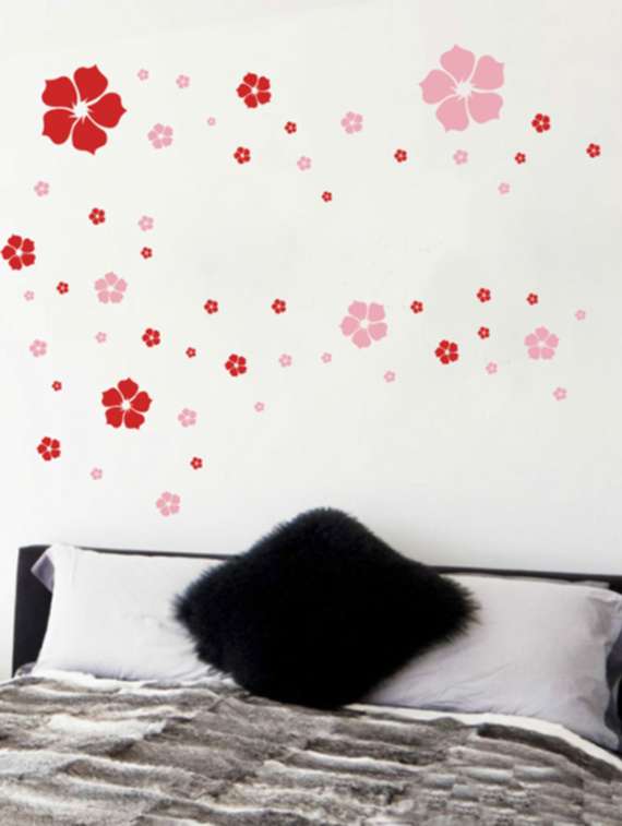 wall sticker (big flowers,wall covering area  60 x 47 inch)