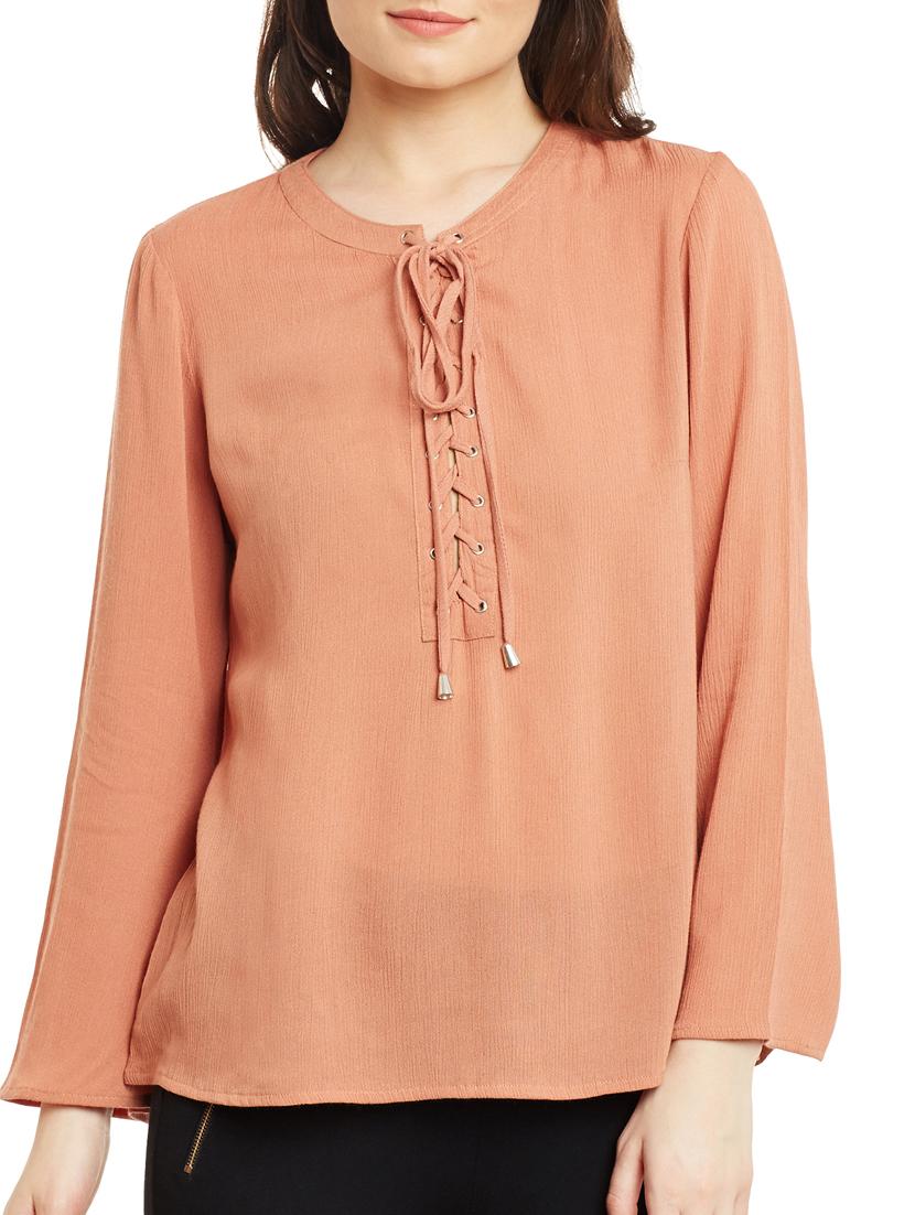 orange viscose regular top - 13168817 - Zoom Image - 0