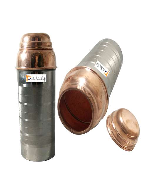 set of 2 pure copper water bottles - 13174126 - Standard Image - 0