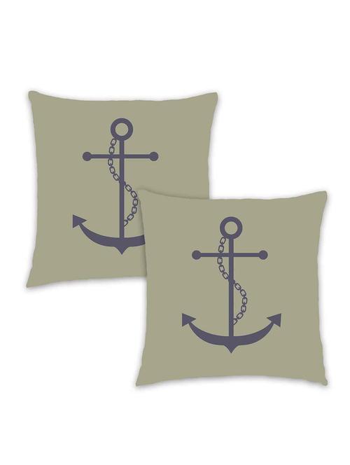 ambbi collection digitally printed cushion cover nautical print- an anchor in the in center set of 2 - 13180888 -  Standard Image - 0