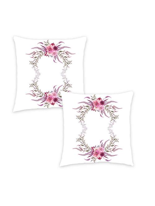 ambbi collection digitally printed cushion cover with flowers & leaves in lavander color set of 2 - 13180900 - Standard Image - 0
