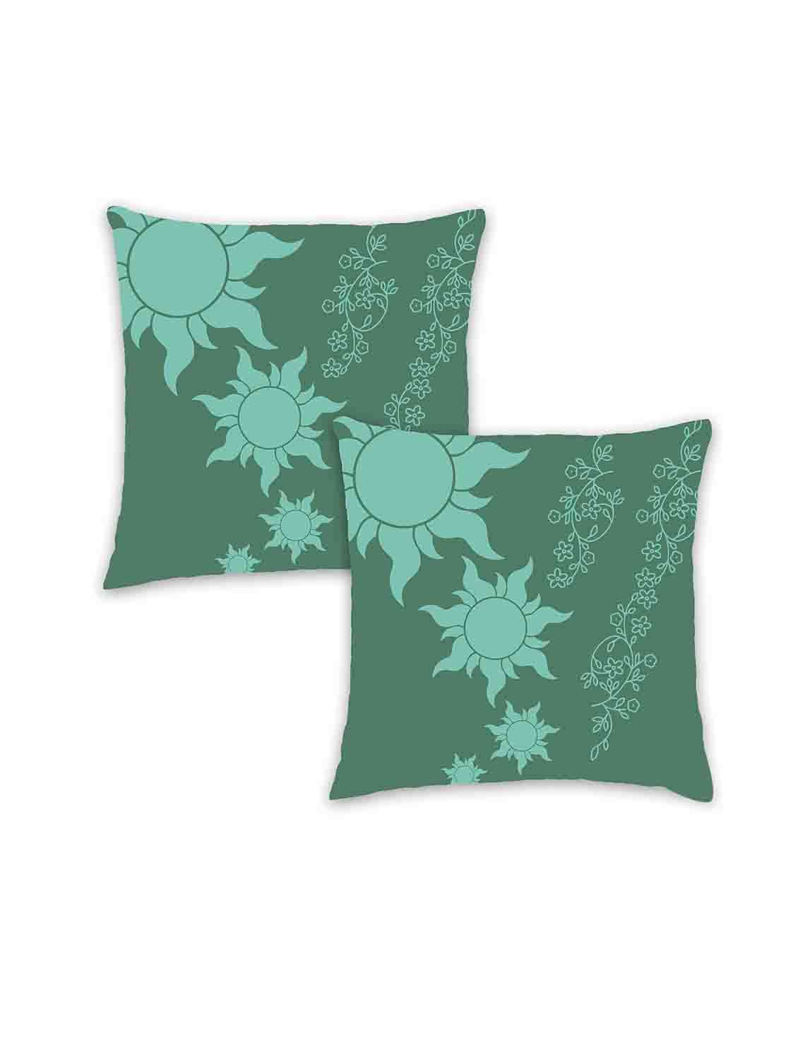 ambbi collection digitally printed cushion cover sun & bale from the right corner set of 2