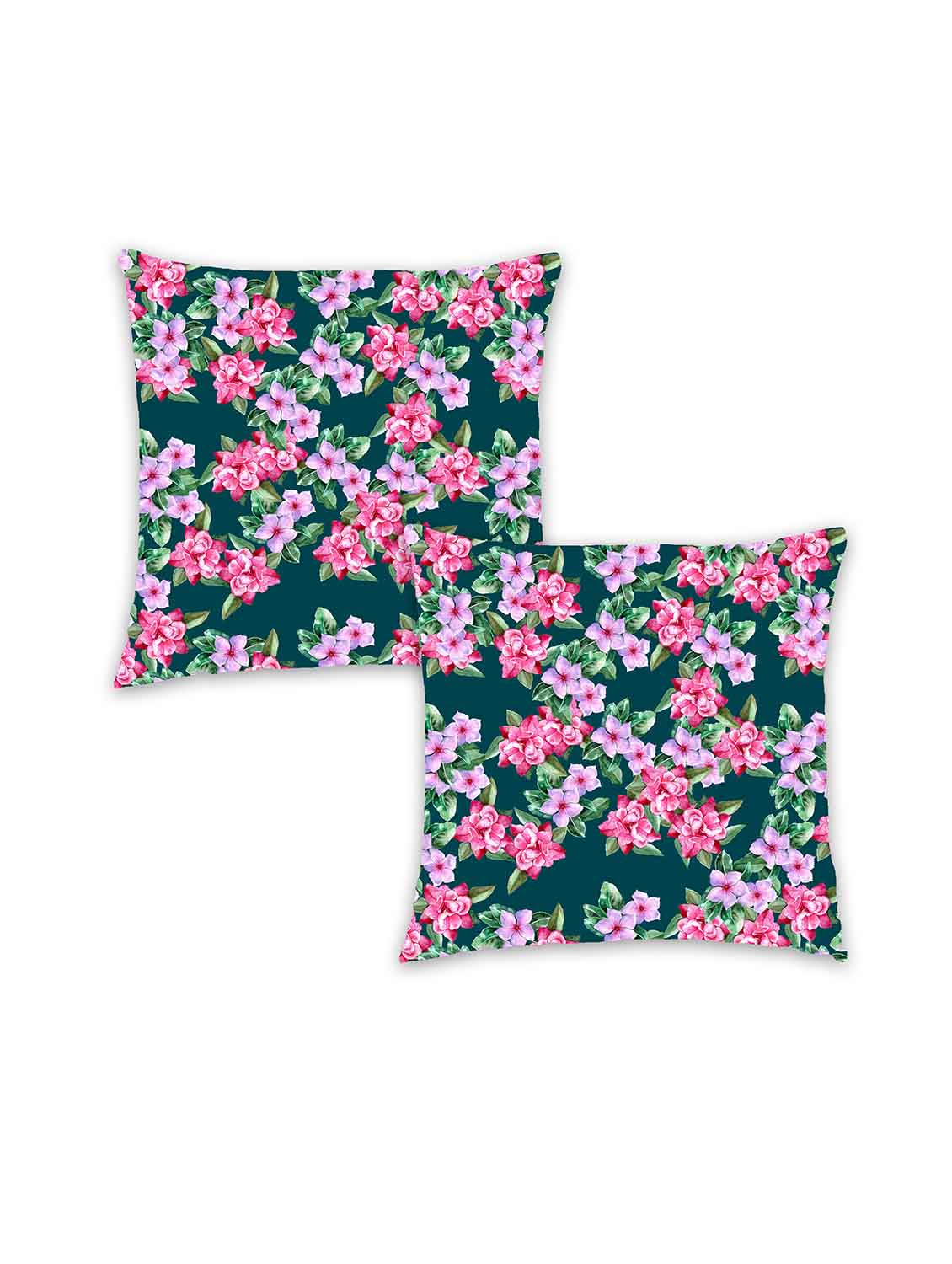 ambbi collection digitally printed cushion cover floral jaal set of 2 - 13180925 - Zoom Image - 0