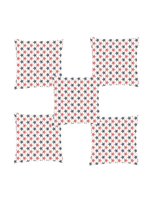 ambbi collection digitally printed cushion cover nautical print- star fish allover print set of 5 - 13180984 -  Standard Image - 0