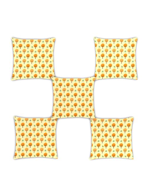 ambbi collection digitally printed cushion cover tree & leaves all over set of 5 - 13180985 - Standard Image - 0