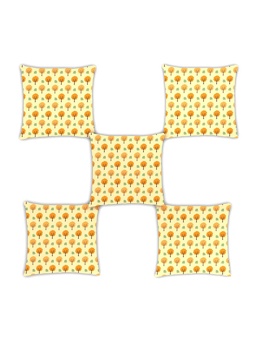 ambbi collection digitally printed cushion cover tree & leaves all over set of 5 - 13180985 - Zoom Image - 0