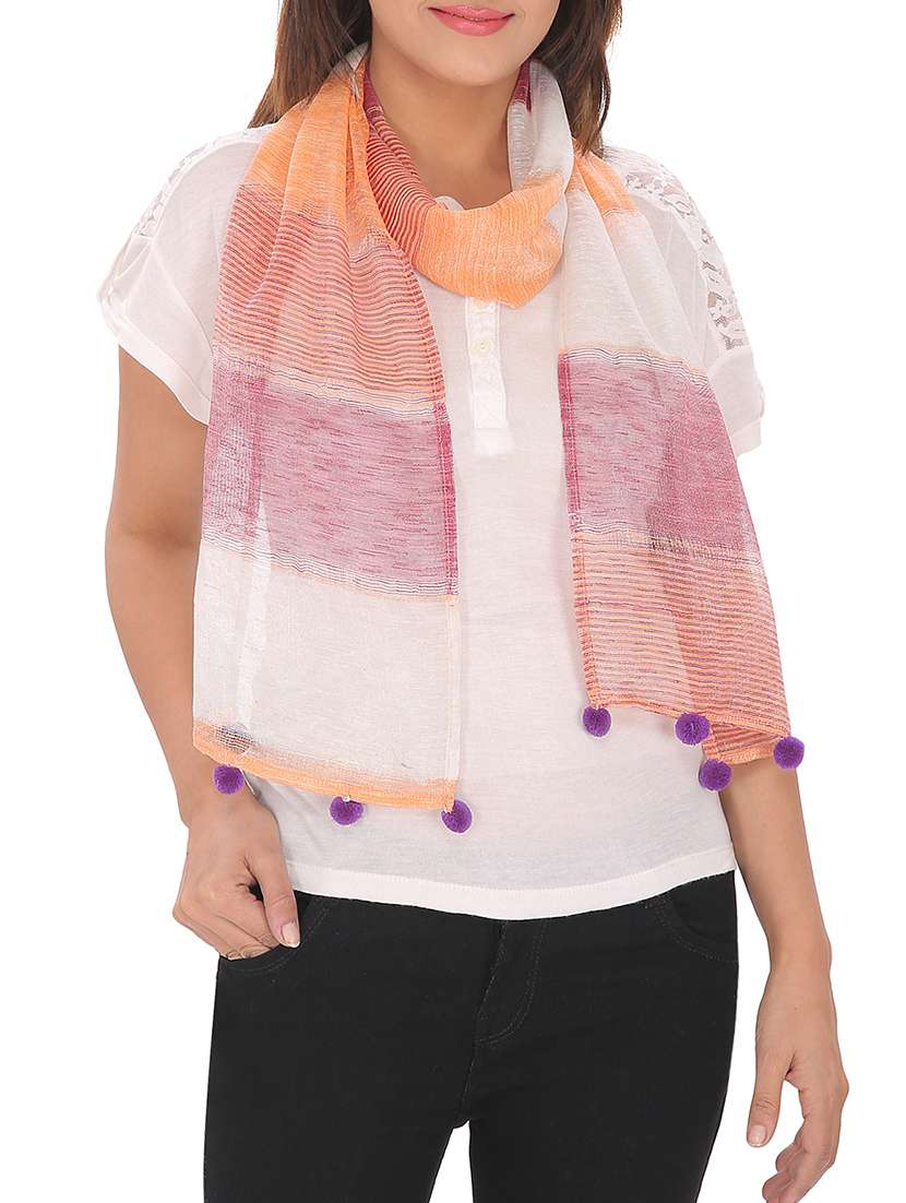 purple viscose scarf - 13194176 - Zoom Image - 0
