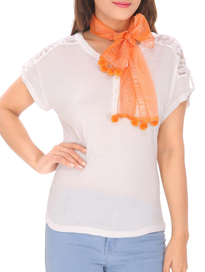 orange polyester scarf - 13194177 - Zoom Image - 0