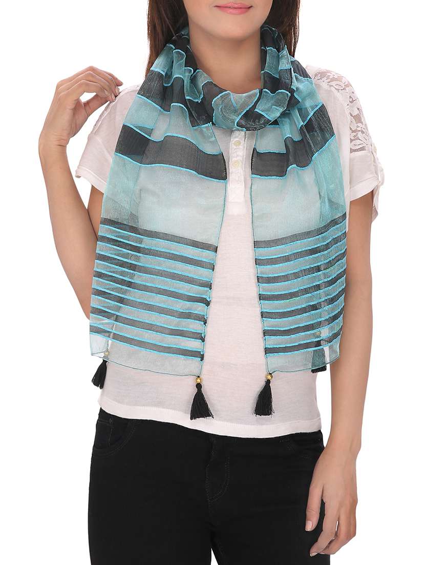 light blue polyester scarf - 13194182 -  Zoom Image - 0