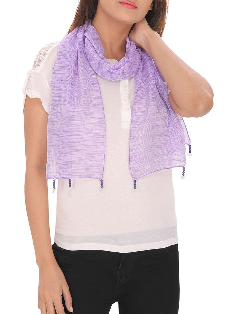 purple polyester scarf - 13194190 - Zoom Image - 0