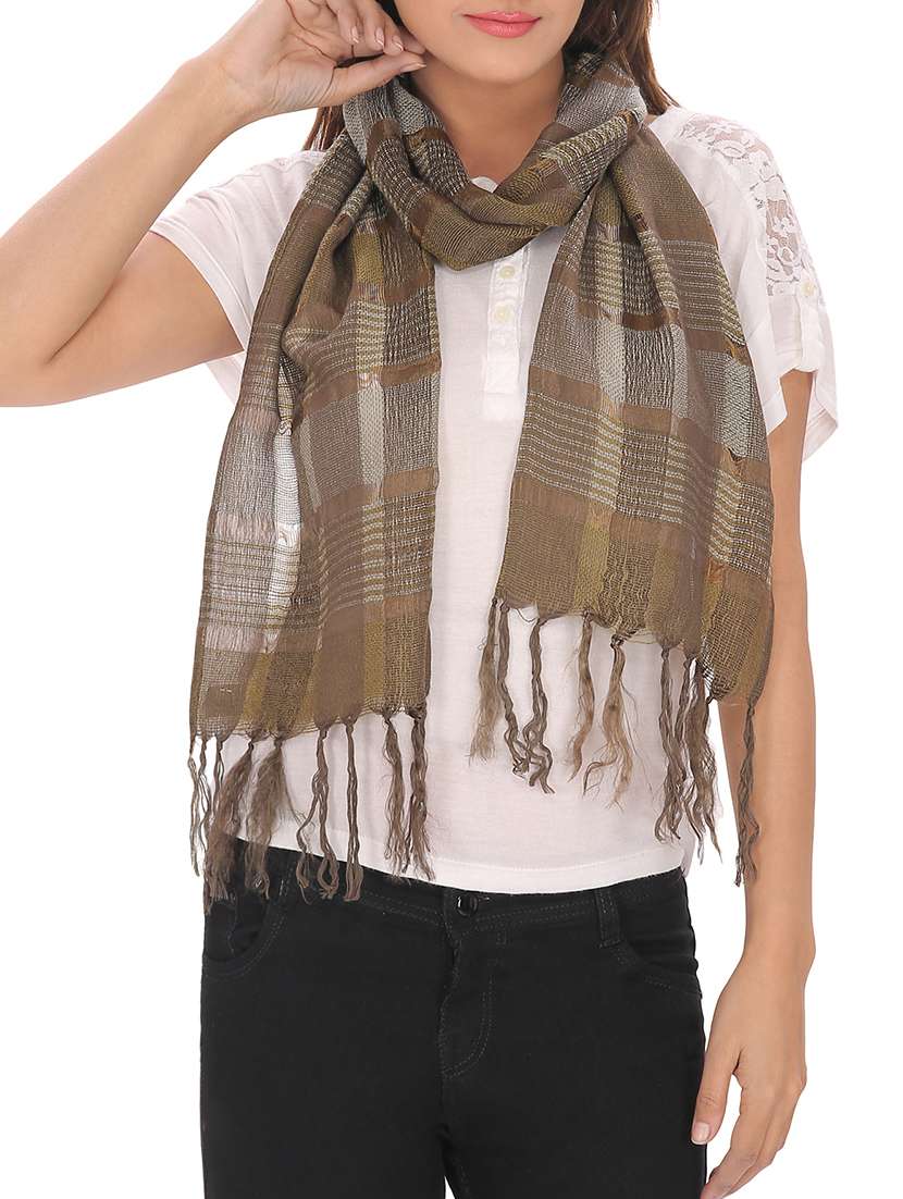 green viscose scarf - 13194193 -  Zoom Image - 0
