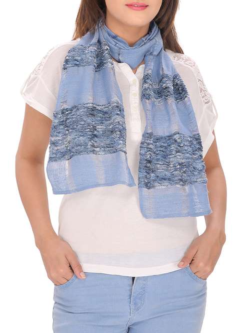 light blue viscose scarf - 13194210 - Standard Image - 0