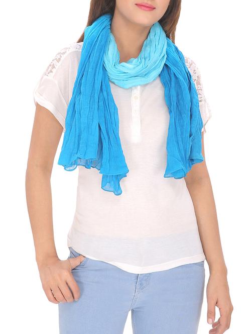 light blue cotton scarf - 13194217 - Standard Image - 0